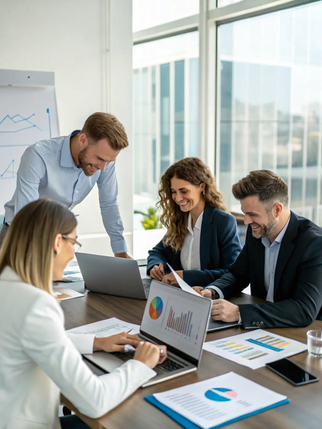 A professional business setting with people in a meeting, symbolizing business loan opportunities at Lenders Depot.